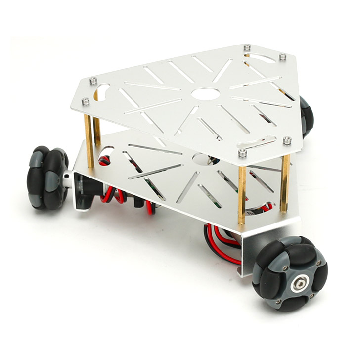 3WD48mmオムニホイールロボットプラットフォーム（エンコーダ付）　シルバー (15001S) - ウインドウを閉じる